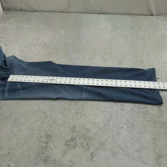 7 For All Mankind Jeans Mens 36x33 Blue Relaxed Fit Straight Medium Stone Wash - Picture 16 of 16